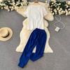 Summer Sportswear Suit for Women, Casual, Fashionable and Age-reducing Short-sleeved Two-piece Set