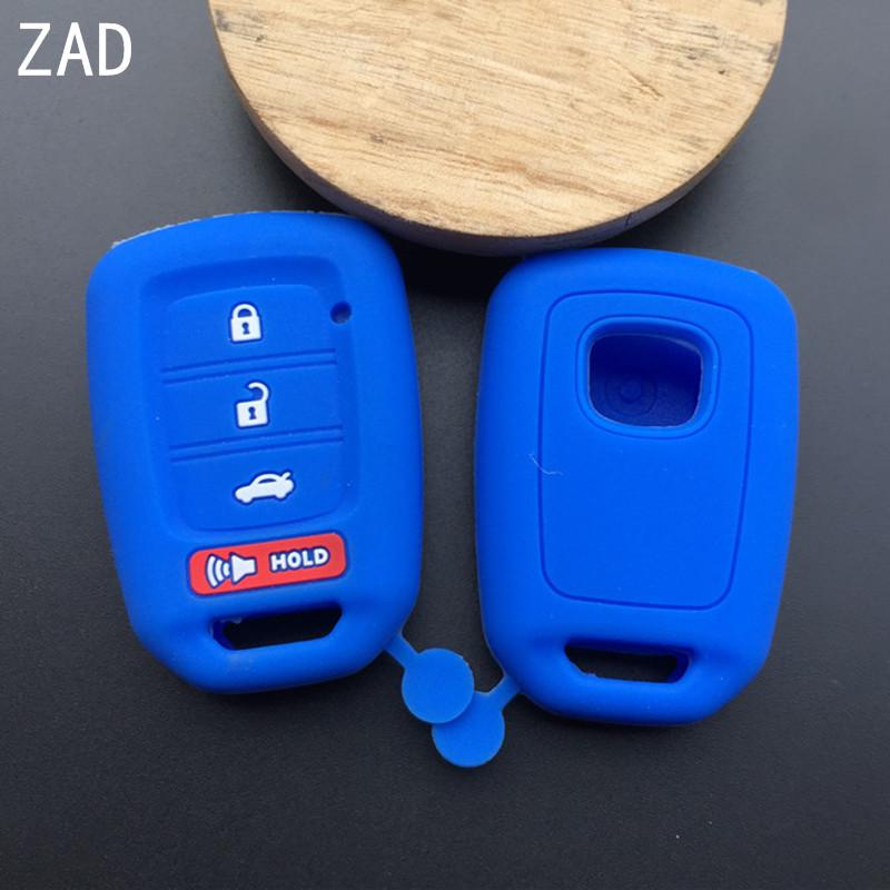 ZAD silicone rubber car key fob cover case shell cap for Honda accord CIVIC CRV jazz HR-V HRV 2013 2014 2015 2016 remote key