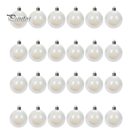 12/24/36Pcs 4CM Christmas Iridescent Ball Clear Shatterproof Reusable DIY Holiday Decoration Xmas Tree Hanging Ball Ornament Pendant Party Festival