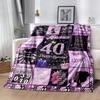 Happy 40th Birthday Personalized Text Blanket Lightweight Personalized Blanket Durable Comfort Versatile for Office Chair Sofa Picnics Living Room