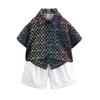 Trendy Summer Boys Shirt And Shorts Set For Ages 3 To 8 Soft Cotton Comfort