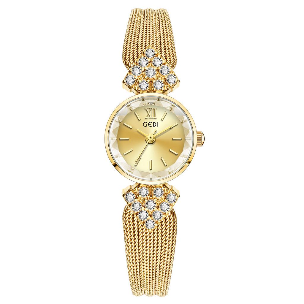 Gedi Vintage Ladies Quartz Watch With Diamond Accents For Elegant Women Accessories