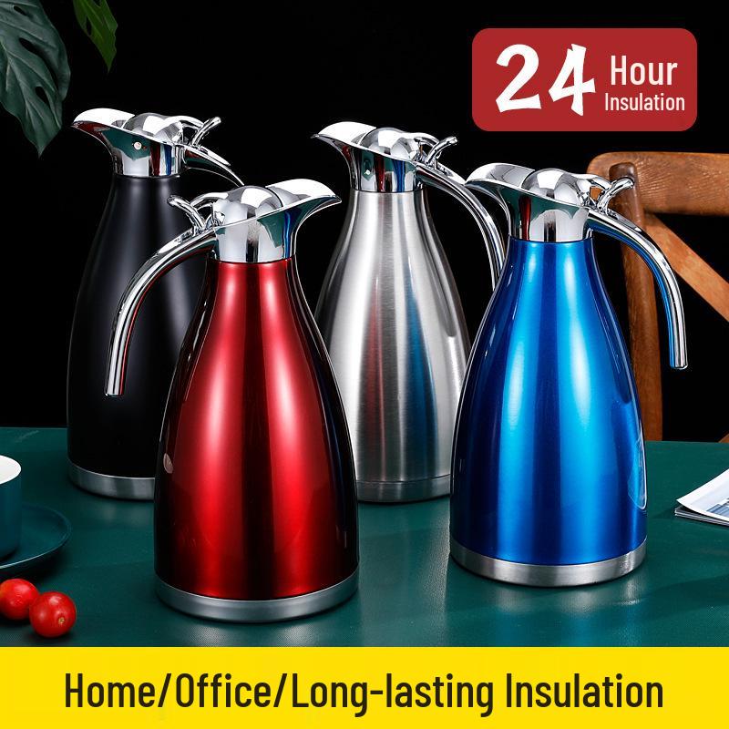 European Style 2L Vacuum Insulated Stainless Steel Thermos Coffee Pot