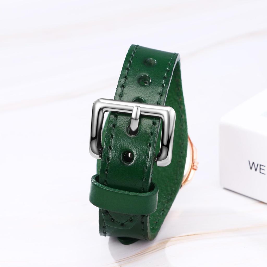 Watch Bracelet Punk Leather Belt Analog Waterproof Leather Belt Casual Business Fashion Watch Green Accessories Birthday Christmas Day Present Women's