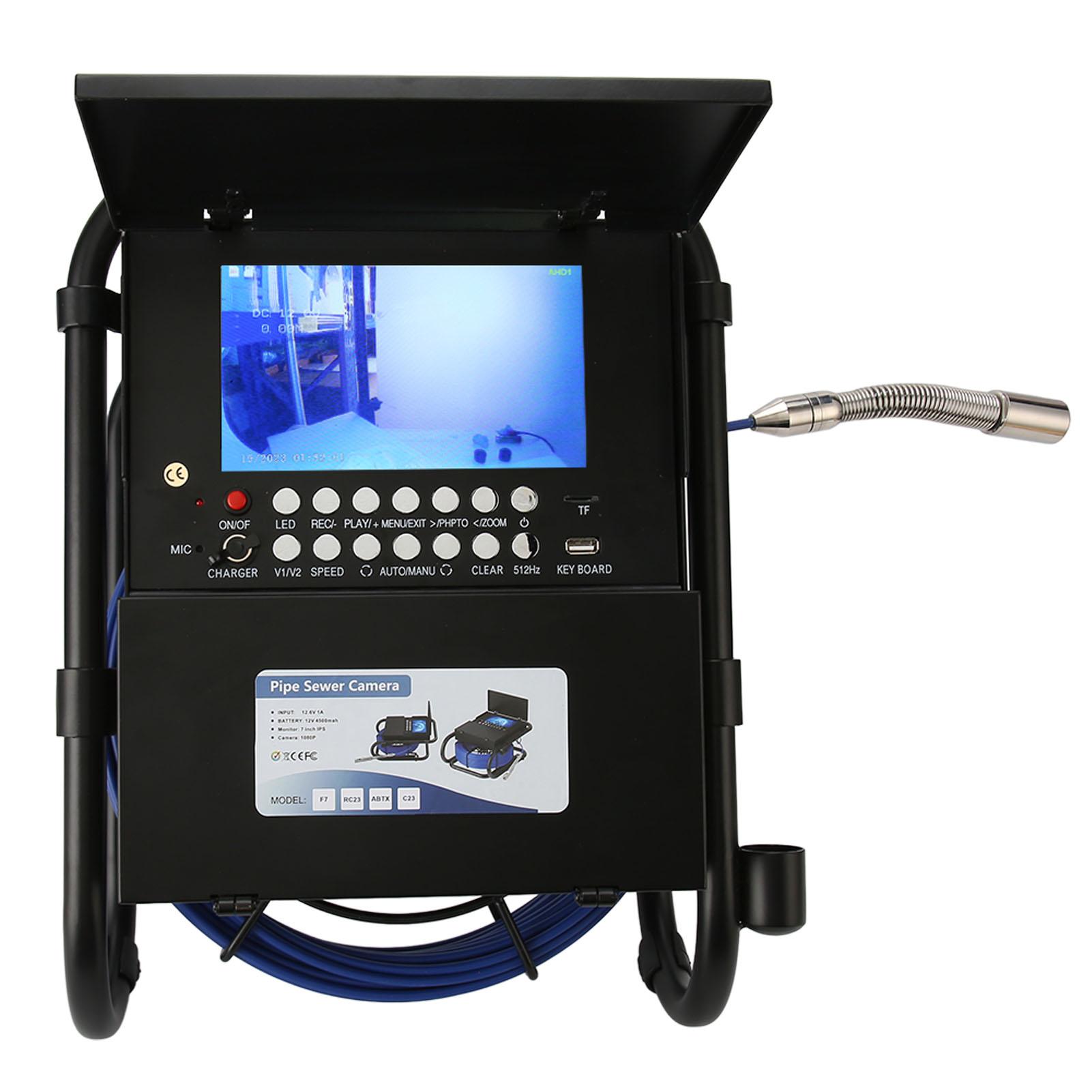 

Камера для канализации с 7-дюймовым IPS-дисплеем и видео 1080P в реальном времени. Камера для осмотра труб IP68 с локатором 512 Гц. US Plug