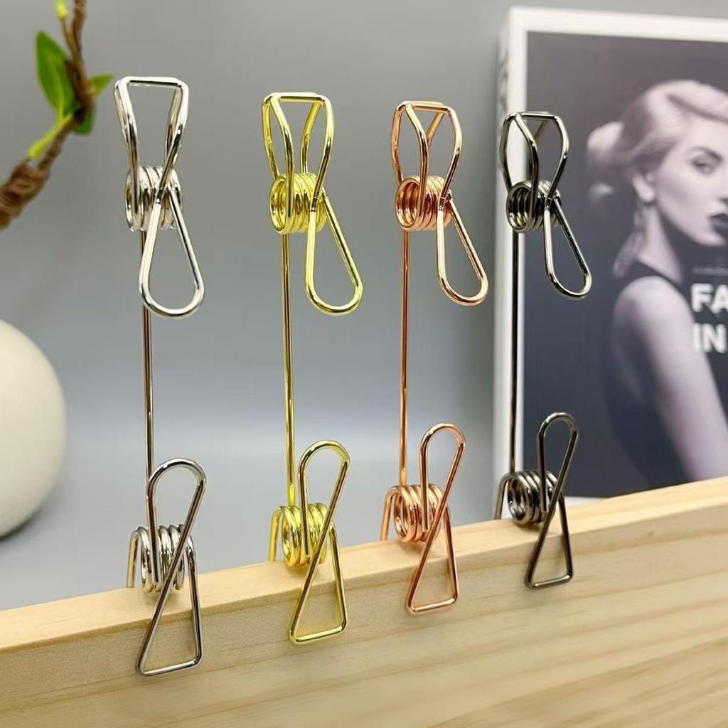Multi-functional Double-head Metal Clip for Home Document Organization