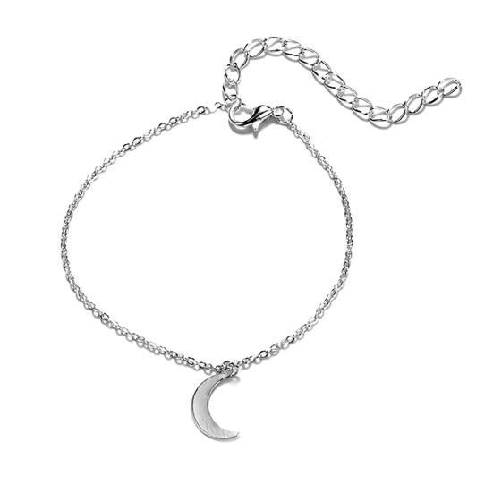 Anklet Moon Charm Exquisite Alloy Fashionable Ankle Bracelet for Dating