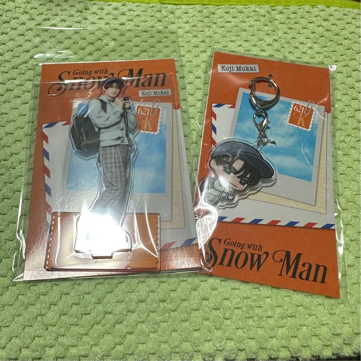 Used Snow Man Koji Mukai Acrylic Stand Acrylic Key Chain Set of 2