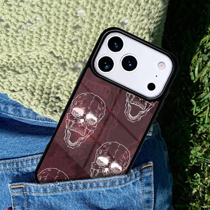 Horrible Skull Skeleton Phone Case Cover Compatible with for IPhone 17air 16e 15 14 13 12 11Pro Max 17 Air