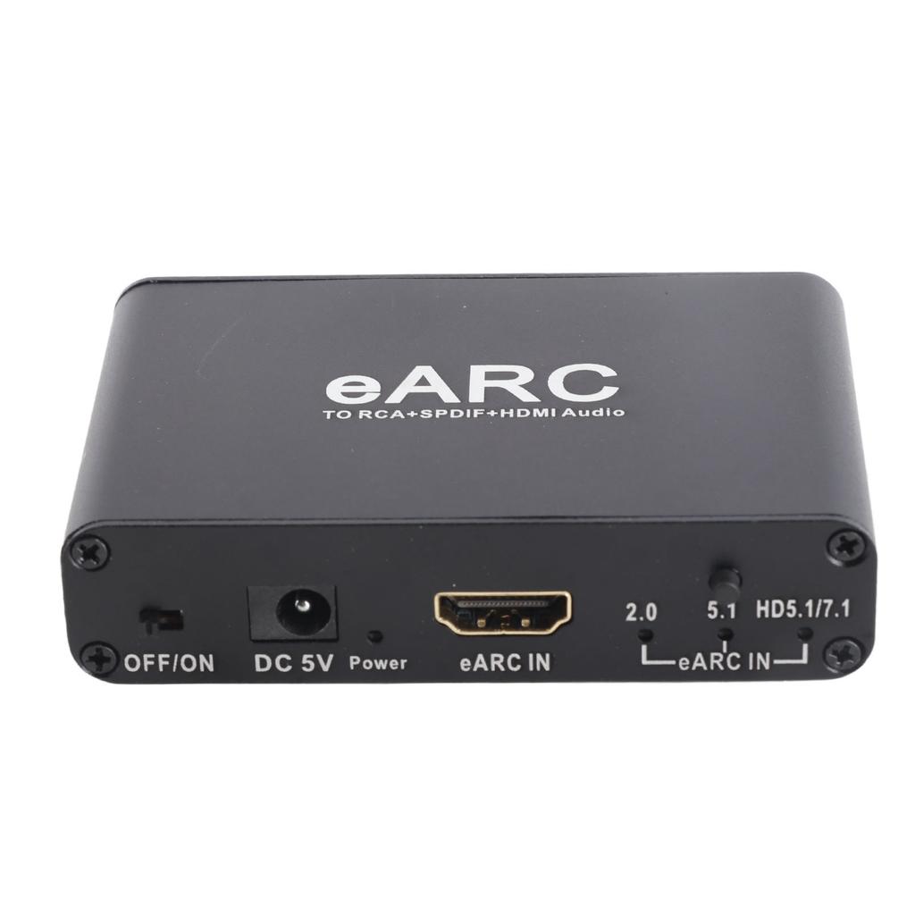EARC ARC Sound Extractor HD Multimedia Interface Optical 3.5mm Output HD Multimedia ARC Adapter for HDTV Speaker