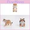 Wooden Tiger Car Ornament With Modern Minimalist Design For Office Decor