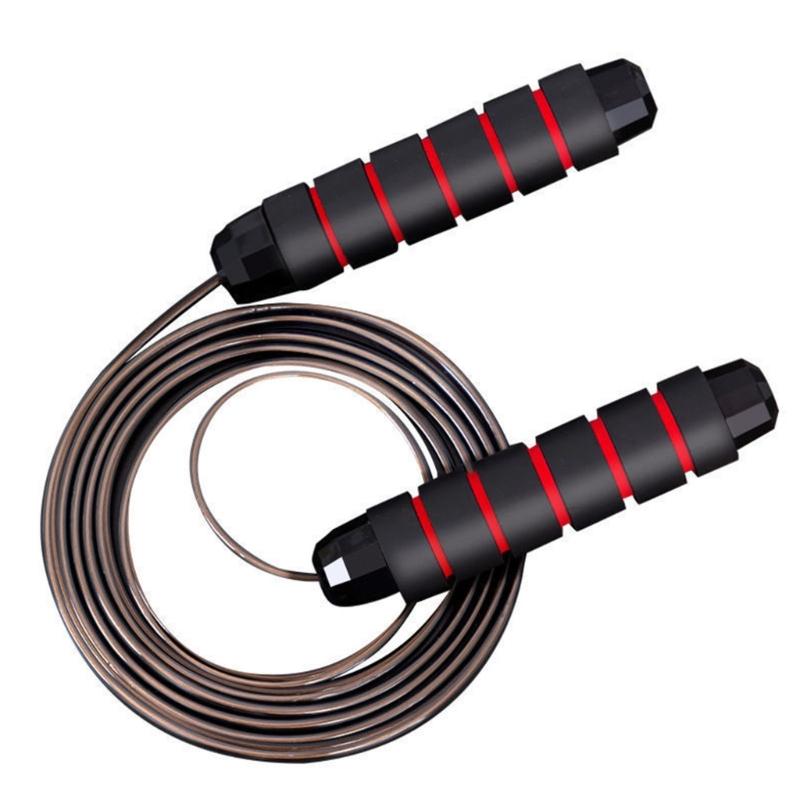 Nonslip Handle Skippings Rope Steel Wire Jump Rope Adjustable Weighted Fitness Exercise Rope for Endurances Training