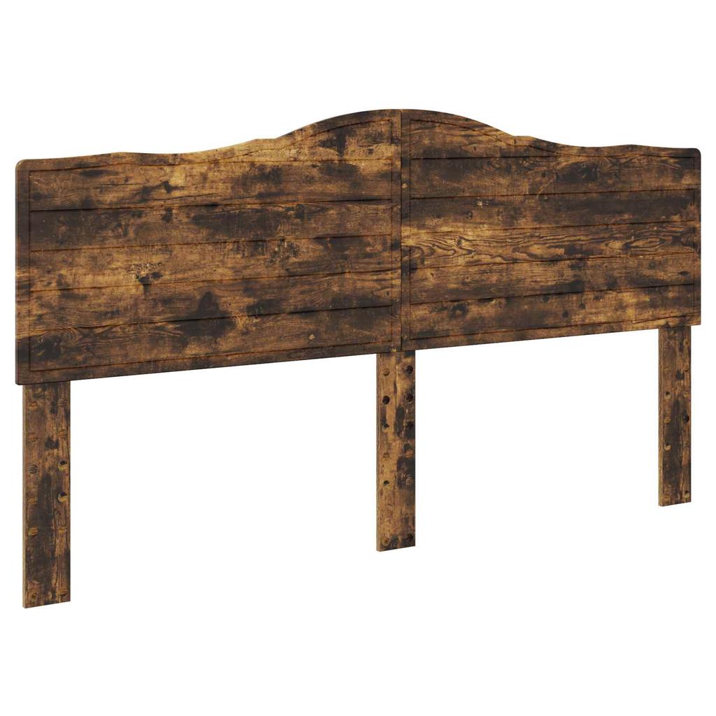 Bed Frame Smoked Oak 180 x 200 cm Solid Pine Wood