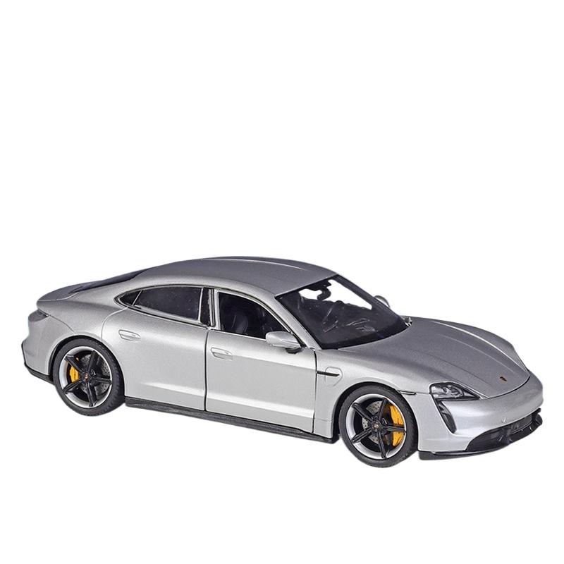 

Welly 1/24 Porsche Taycan Turbo S Alloy Sports Car Model Diecasts Metal New Energy Car Vehicles Model Collection Детские подарки серебряный