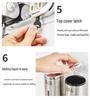 Wall-Mounted Stainless Steel Manual Soap Dispenser for Bathroom