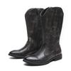 Høye menn, vestlige cowboystøvler, motorsykkel, fritidsstøvler, brune, punkstøvler i skinn Street Style, støvler i større størrelse