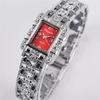 Women Watch Rectangle Dial Crystal Rhinestone Quartz Wristwatch