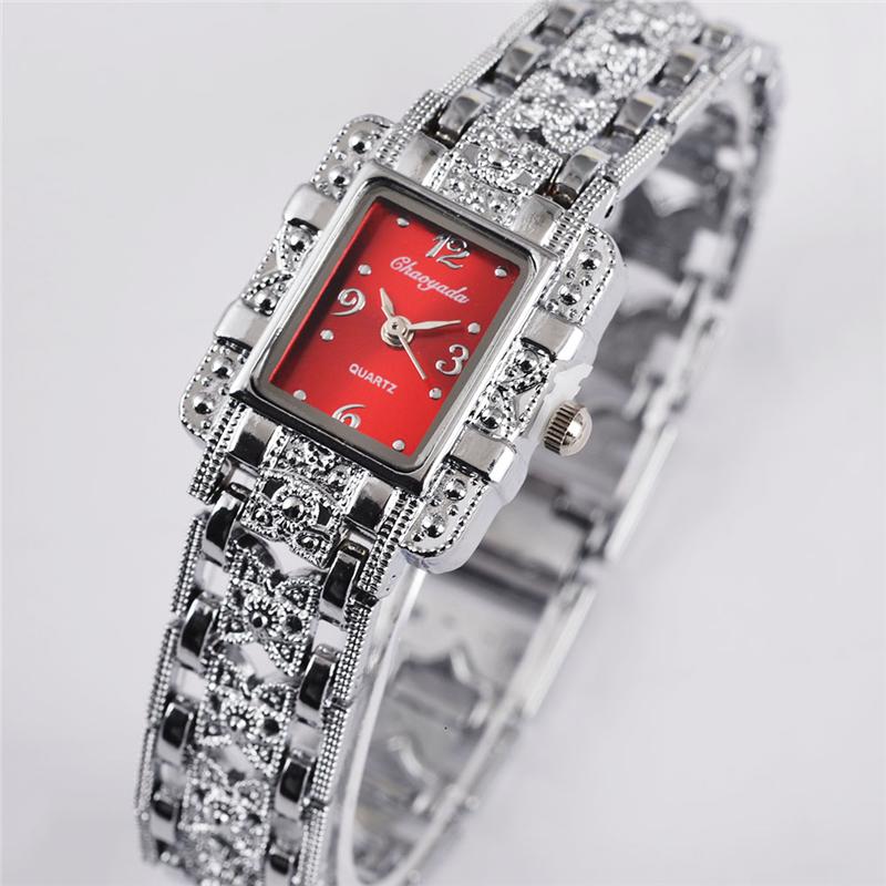 Women Watch Rectangle Dial Crystal Rhinestone Quartz Wristwatch