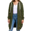 Women's Fashion Casual Plus Size Hooded  Long-Sleeve Solid Jacket