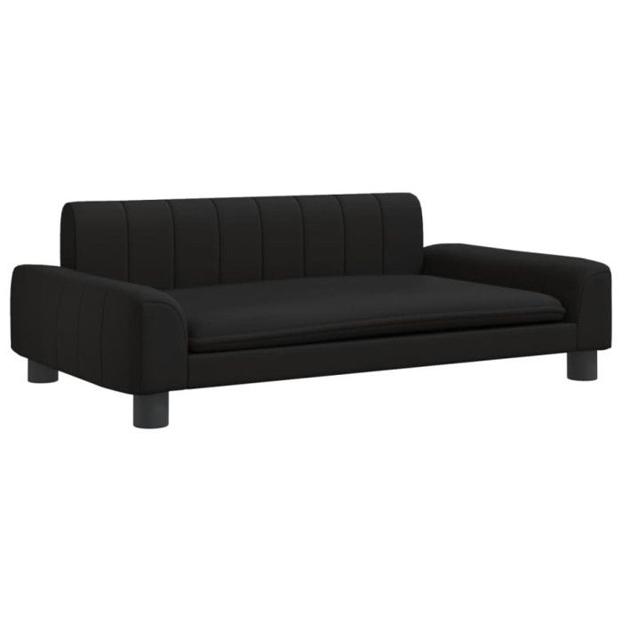 Children's Sofa Black 90x53x30 Cm Faux Leather