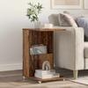 Side Table with Wheels Reclaimed Wood Look 40 x 35 x 60 cm Engineered Wood