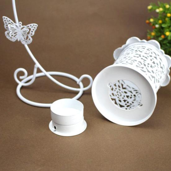 Hohler Blumen-Schmetterlings-Kerzenständer für Zuhause, Kerzenhalter, Ständer, Halterung, Raumdekoration