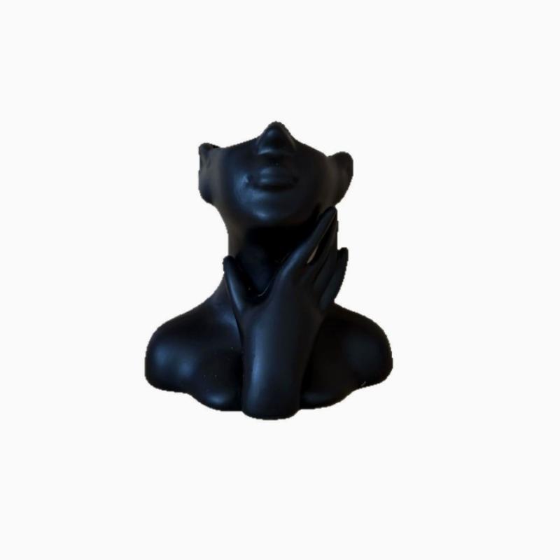 Abstract Face Shaped Makeup Brush Holder,Human Face Art Desktop Decor,Pencil Holders Storage Organizer Flower Vase Home