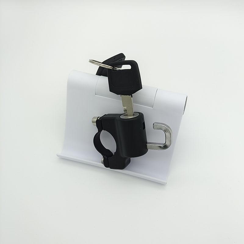 1 Set Handlebar Mount Motorcycle Electric Motorbike Universal Security Metal Lock Anti-Theft Helmet Lock 22Mm-26Mm With Keys