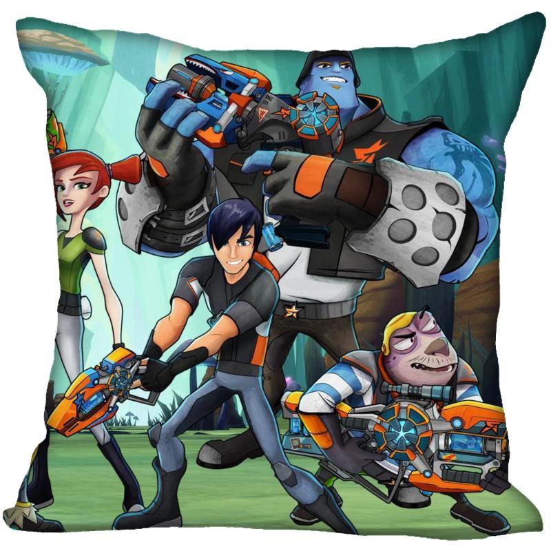 Neue Slugterra Anime Kissenbezug Schlafzimmer Home Office Dekokissenbezug Quadratisch Reißverschluss Kissenbezüge Satin Weich Kein Ausbleichen