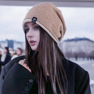 Unisex Winter Hat Plus Fleece Warm Fashion Soft Beanie Outdoor Thickening Ski Sports Knitted Brimless Cap