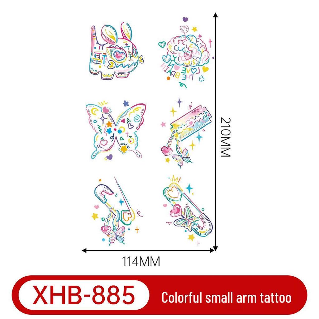 Colorful Butterfly Tattoo: Long-lasting, Waterproof, Semi-permanent Arm Art for a Fresh, Cool Look