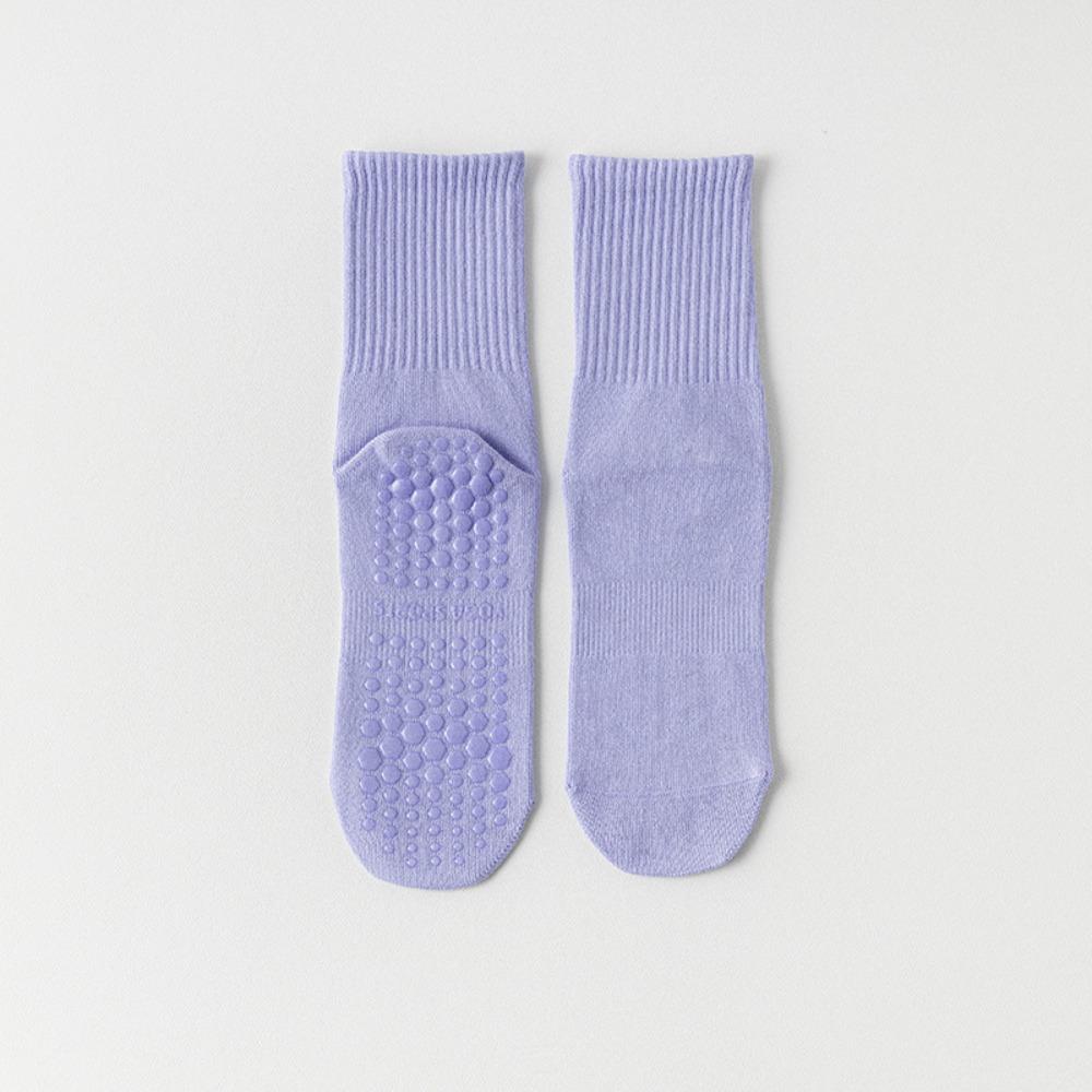 

Mid Calf Pilates Socks Breathable Fitness Socks Quality Yoga Socks Gymnastic фіолетовий