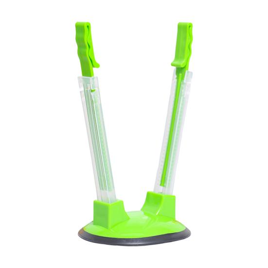 

Держатель для пакетов с едой, отдельно стоящий, с увеличенным ртом, с гладкими краями, удобный помощник для упаковки хлеба, хлебобулочных изделий зелёный