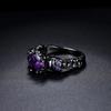 Retro Punk Skull Gothic Ring For Women Men Halloween Goth Black Gold Color Rings Accession Wholesale Fashion Zircon R523