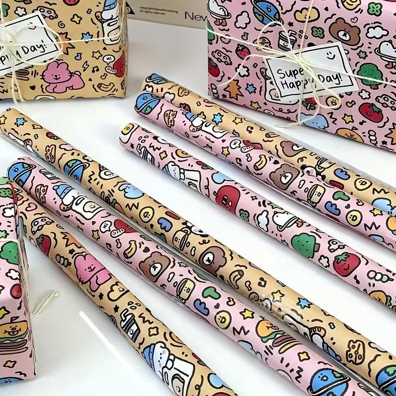 3-Piece Set Of Colorful Graffiti Wrapping Paper - Large Paper For Birthdays, Christmas, And Valentine's Day Gifts