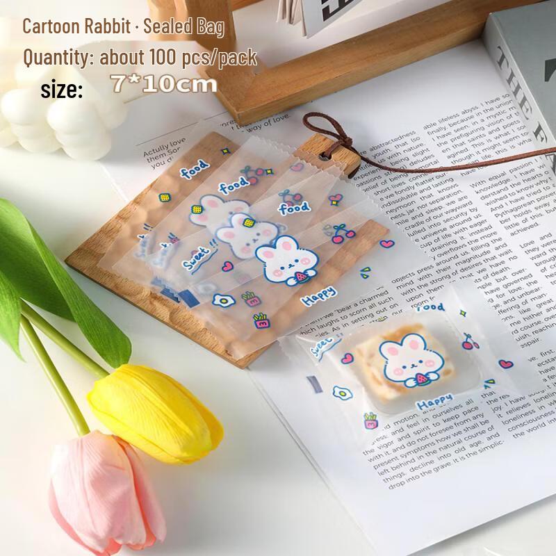 MDNG Cartoon Rabbit Self-Sealing Cookie Candy Bags