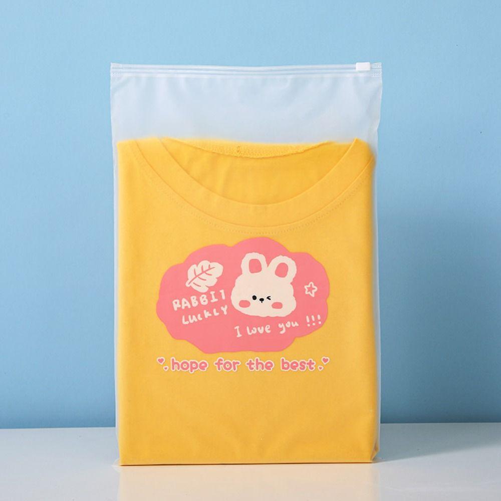 Transparent Clothing Storage Bag Cartoon Shoe Storage Bag Clothing Zipper Pouch Home&Travel