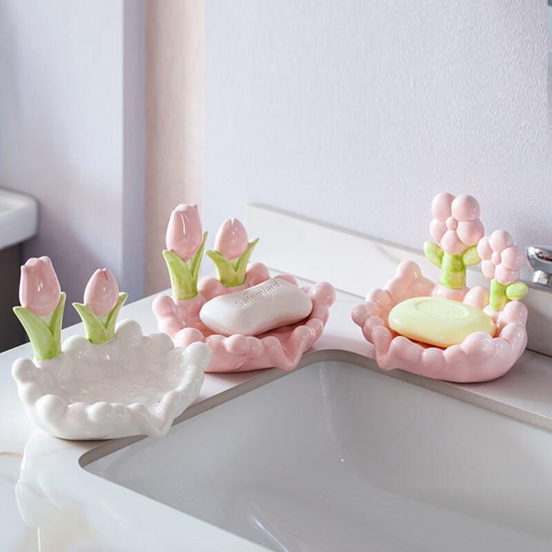 MDNG Creative Tulip Ceramic Soap Dish