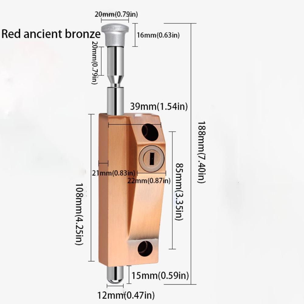 Дверной замок с рамой из алюминиевого сплава Двойной дверной замок Вращающийся замок Напольный пружинный дверной замок Противоугонный врезной замок Деревянная дверь