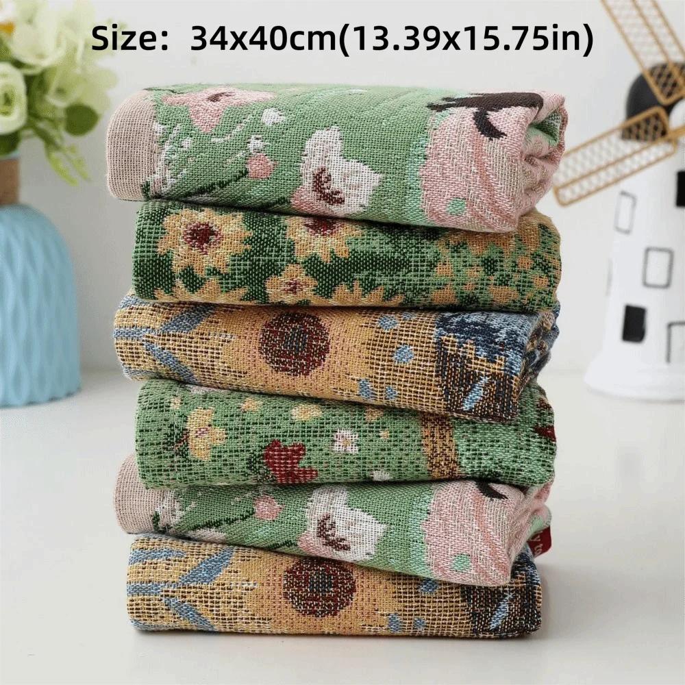High Quality 34x40cm Large Hand Towel Quick Dry Decorative Kitchen Towel 4 Layer Cotton Gauze Tea Towel Home Restaurant