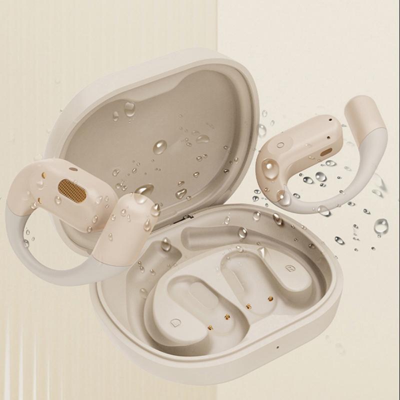 Open Ear Sports Wireless Headphones Rotating Earhooks ENC IPX4 Waterproof 30H Battery Digital Display for 5.3 Touch