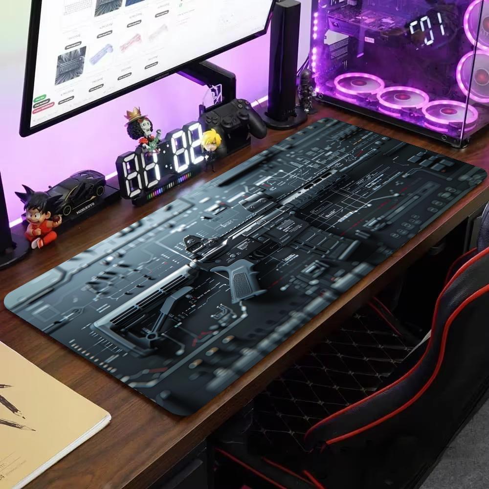 Assemblaggio Parti di Armi Tappetino Mouse Grande XXL Tappetino Scrivania Base in Gomma Antiscivolo Tastiera e Mouse da Gioco Bordi Cuciti per Casa e Gioco