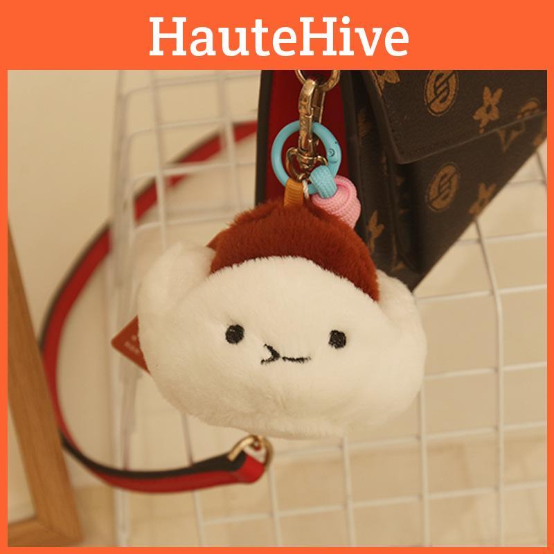 Inspired Cha Cartoon Siu Bao Plush Toy Keychain Pendant Backpack Accessories