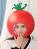 [DOKiDOKi] Tomato Hat Cosplay [Cute] Transformation Headwear Kigurumi Headgear Cute Halloween Vegetable Greengrocer Tomato Italian Food Stall