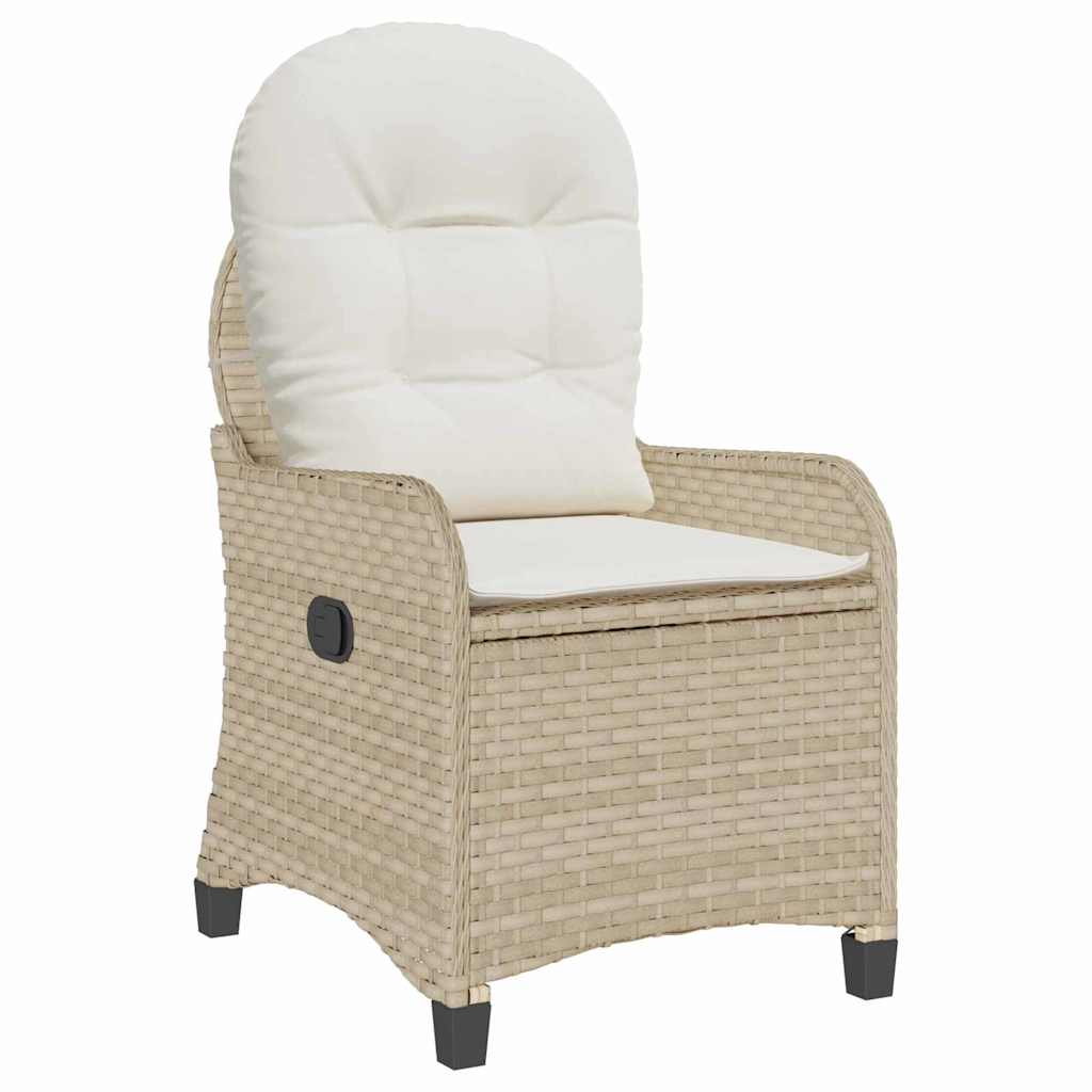 Lounger Beige Poly Rattan