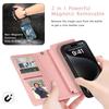 iPhone 16/15 Magnetic Leather Wallet Phone Case Cover