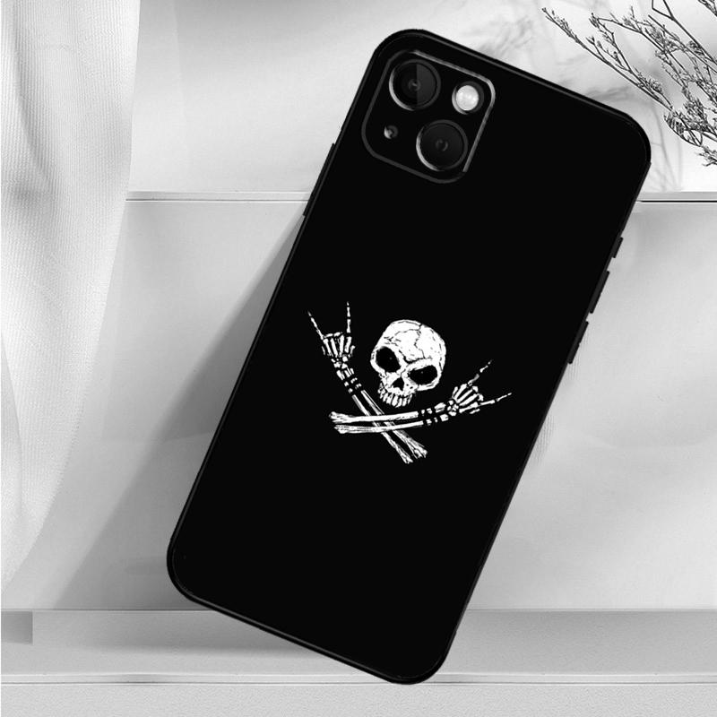 Rock and Roll Skull Shockproof Case For iPhone 17 Pro Max 11 14 15 16 Plus 12 13 Mini 16e 17 Air Phone Cover