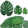 Hawaiian Party Tablecloth & Tropical Jungle Leaves Decorations