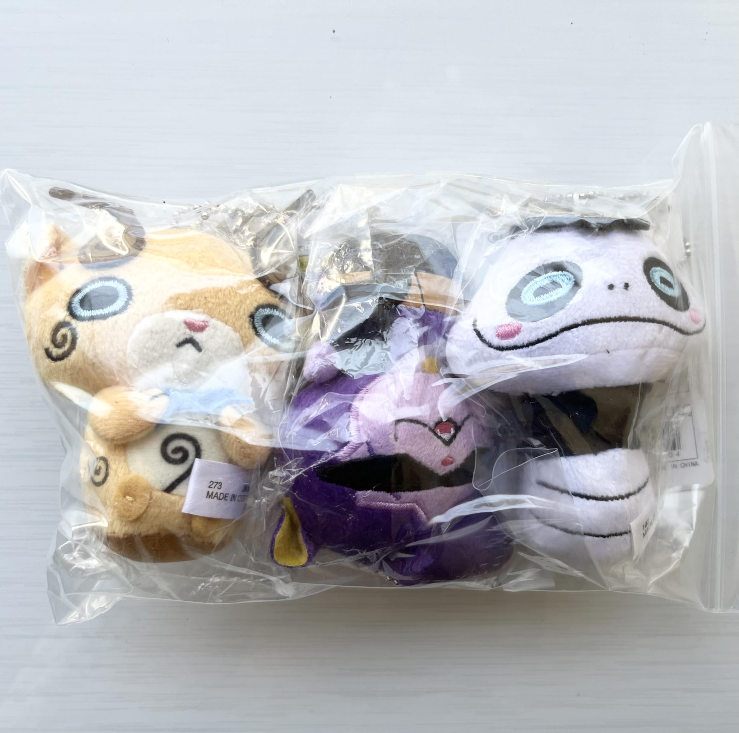 

[Bandai] Komajiro, Warunyan, and Tsuchinoko Panda [Yo-Kai Watch] Mascot with Cleaner [Set of 3 B]