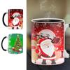 Taza Creativa de Cerámica que Cambia de Color 350ml Vaso de Agua Regalo de Navidad Sensible al Calor Taza Divertida para Beber para Navidad